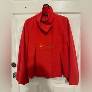 United colors of Benetton red short wool coat | XS